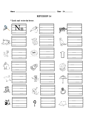 Bài tập ôn tập môn Tiếng Anh lớp 2 - Revision 14 - Năm học 2019-2020