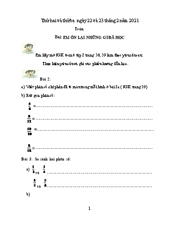 Bài tập Toán 4 - Bài: Em ôn lại những gì đã học