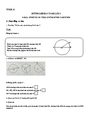 Hướng dẫn học Toán Lớp 3 - Bài 60: Hình tròn, tâm, đường kính, bán kính