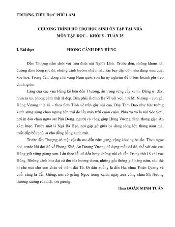 Bài dạy Tiếng Việt Lớp 5 - Tuần 25 - Trường tiểu học Phú Lâm