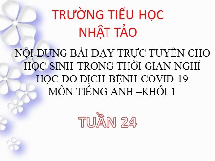 Bài giảng Tiếng Anh Lớp 1 - Review Unit 3 - Trường tiểu học Nhật Tảo