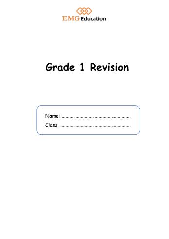 Bài tập Tiếng Anh tích hợp Lớp 1 - Grade 1: Revision