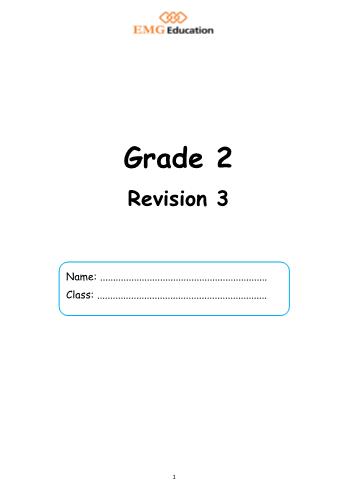 Bài tập Tiếng Anh tích hợp Lớp 2 - Grade 2: Revision 3