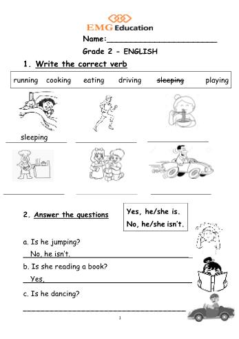 Bài tập Tiếng Anh tích hợp Lớp 2 - Grade 2: Revision