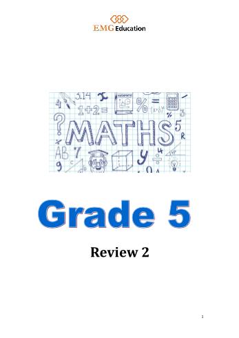 Bài tập Tiếng Anh tích hợp Lớp 5 - Grade 5: Maths Review 2