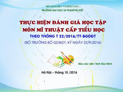 Tài liệu Thực hiện đánh giá học tập môn Mĩ thuật cấp tiểu học