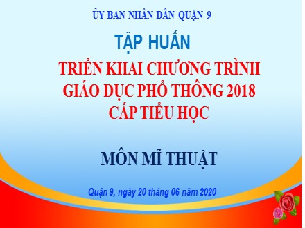 Tập huấn triển khai chương trình giáo dục phổ thông 2018 cấp Tiểu học môn Mĩ thuật