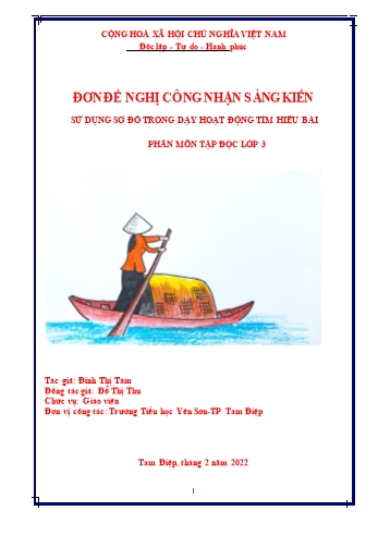 SKKN Sử dụng sơ đồ trong dạy hoạt động tìm hiểu bài phân môn Tập đọc Lớp 3