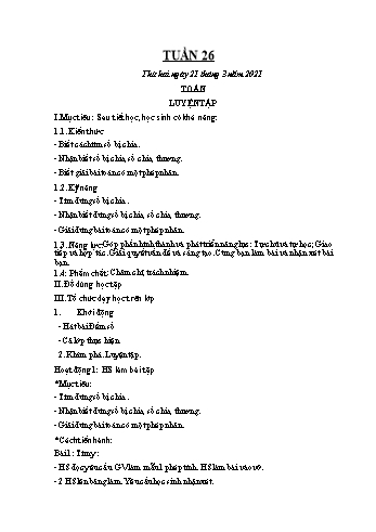 Giáo án các môn Lớp 2 - Tuần 26 - Năm học 2020-2021 - Nguyễn Thị Hồng