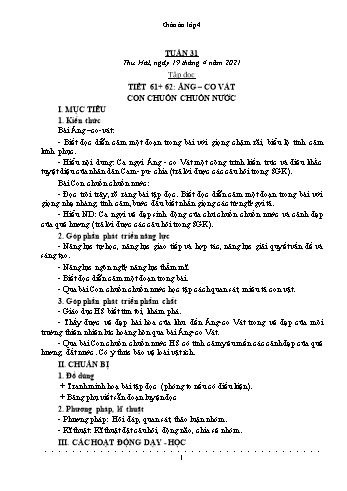 Giáo án các môn Lớp 4 - Tuần 31 - Năm học 2020-2021 - Nguyễn Thị Mai Liễu