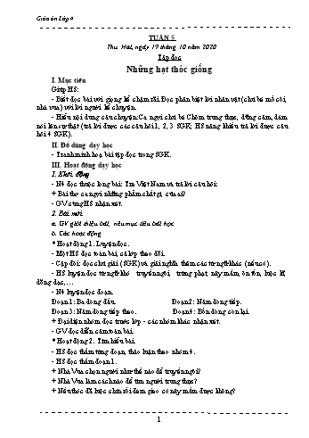 Giáo án các môn Lớp 4 - Tuần 5 - Năm học 2020-2021 - Nguyễn Thị Mai Liễu