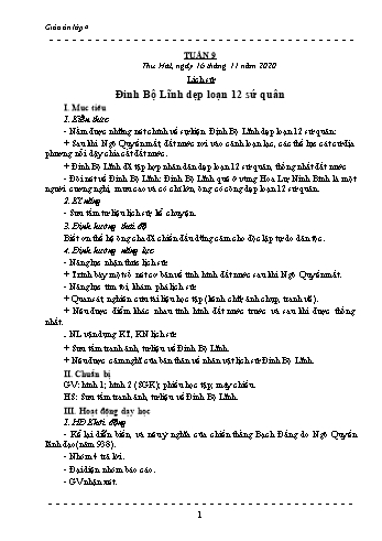 Giáo án các môn Lớp 4 - Tuần 9 - Năm học 2020-2021 - Nguyễn Thị Mai Liễu