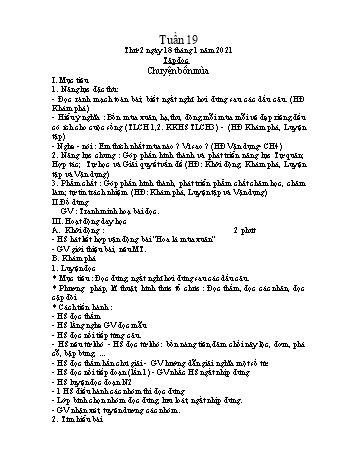 Giáo án Lớp 2 - Tuần 19 - Năm học 2020-2021 - Nguyễn Thị Anh
