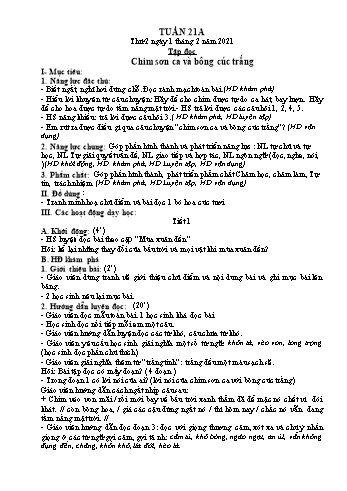 Giáo án Lớp 2 - Tuần 21 - Năm học 2020-2021 - Văn Thị Hồng Châu