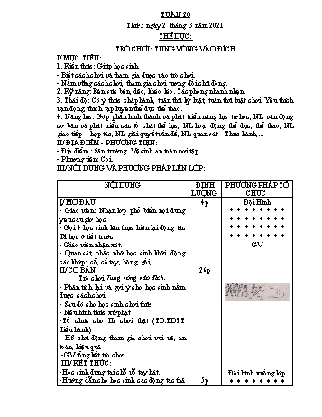 Giáo án Lớp 2 - Tuần 28 đến 31 - Năm học 2020-2021 - Phạm Thị Bích Liễu