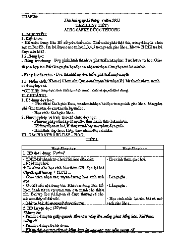 Giáo án Lớp 2 - Tuần 30 - Năm học 2020-2021 - Nguyễn Thị Ái Như