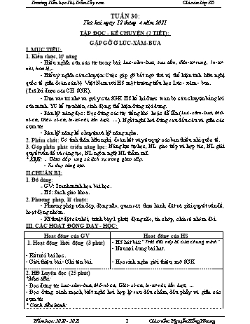 Giáo án Lớp 3 - Tuần 30 - Năm học 2020-2021 - Nguyễn Thị Hồng Nhung