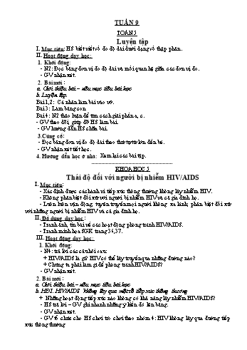 Giáo án Lớp 4, 5 - Tuần 9 + 10 - Năm học 2020-2021 - Phạm Thị Bích Liễu