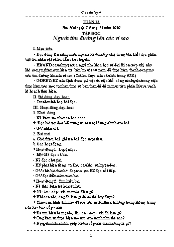 Giáo án Lớp 4 - Tuần 13 - Năm học 2020-2021 - Hồ Thị Lệ Phương