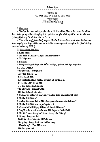 Giáo án Lớp 4 - Tuần 14 - Năm học 2020-2021 - Hồ Thị Lệ Phương