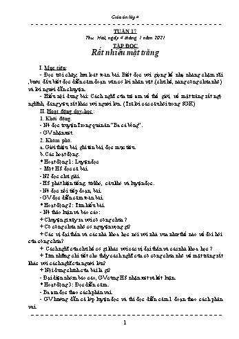 Giáo án Lớp 4 - Tuần 17 - Năm học 2020-2021 - Hồ Thị Lệ Phương