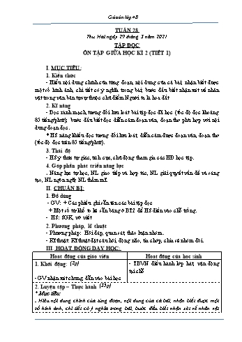 Giáo án Lớp 4 - Tuần 28 - Năm học 2020-2021 - Hồ Thị Lệ Phương
