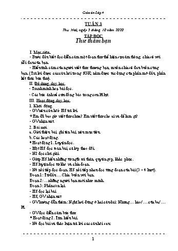 Giáo án Lớp 4 - Tuần 3 - Năm học 2020-2021 - Hồ Thị Lệ Phương