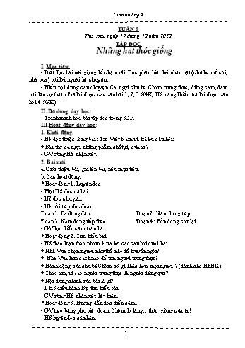 Giáo án Lớp 4 - Tuần 5 - Năm học 2020-2021 - Hồ Thị Lệ Phương