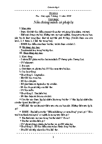 Giáo án Lớp 4 - Tuần 8 - Năm học 2020-2021 - Hồ Thị Lệ Phương