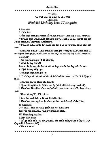 Giáo án Lớp 4 - Tuần 9 - Năm học 2020-2021 - Hồ Thị Lệ Phương
