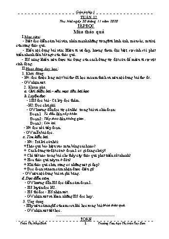 Giáo án Lớp 5 - Tuần 12 - Năm học 2020-2021 - Trần Thị Nhật Bích