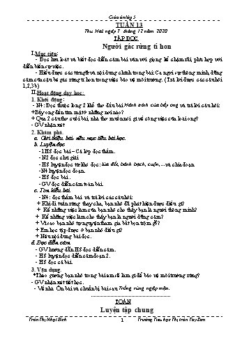 Giáo án Lớp 5 - Tuần 13 - Năm học 2020-2021 - Trần Thị Nhật Bích