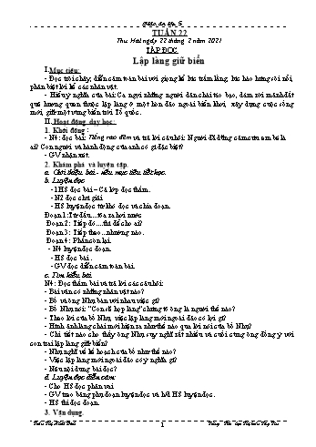 Giáo án Lớp 5 - Tuần 22 - Năm học 2020-2021 - Trần Thị Nhật Bích