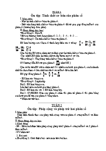 Giáo án Toán Lớp 5 - Tuần 1 đến 12 - Năm học 2020-2021 - Lê Minh Huấn