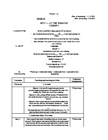 Giáo ansn Tiếng Anh Lớp 2 - Tuần 23 - Năm học 2020-2021 - Cao Văn Hùng