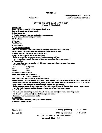 Giáo ansn Tiếng Anh Lớp 3 - Tuần 25 - Năm học 2020-2021 - Cao Văn Hùng