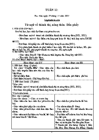 Kế hoạch bài dạy các môn Khối 3 - Tuần 12 - Năm học 2021-2022 - Phan Thị Thu Hằng