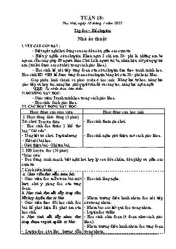 Kế hoạch bài dạy các môn Khối 3 - Tuần 18 - Năm học 2021-2022 - Phan Thị Thu Hằng