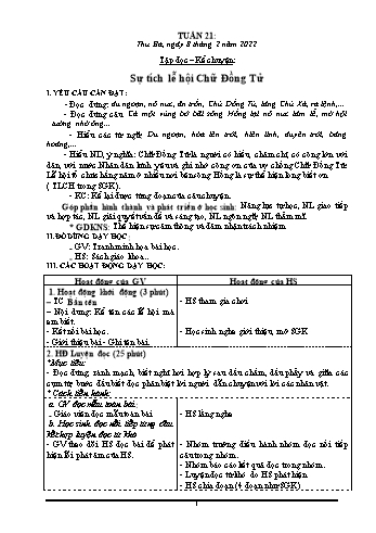 Kế hoạch bài dạy các môn Khối 3 - Tuần 21 - Năm học 2021-2022 - Phan Thị Thu Hằng