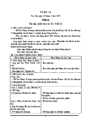 Kế hoạch bài dạy các môn Khối 3 - Tuần 24 - Năm học 2021-2022 - Phan Thị Thu Hằng Kế hoạch bài dạy các môn Khối 3 - Tuần 24 - Năm học 2021-2022 - Phan Thị Thu Hằng