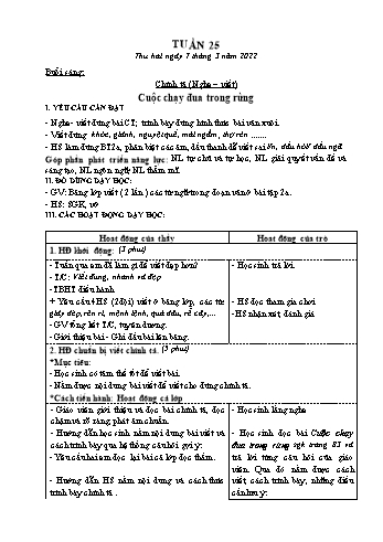 Kế hoạch bài dạy các môn Khối 3 - Tuần 25 - Năm học 2021-2022 - Phan Thị Thu Hằng