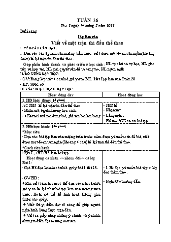 Kế hoạch bài dạy các môn Khối 3 - Tuần 26 - Năm học 2021-2022 - Phan Thị Thu Hằng