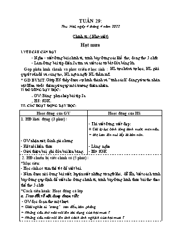 Kế hoạch bài dạy các môn Khối 3 - Tuần 29 - Năm học 2021-2022 - Phan Thị Thu Hằng