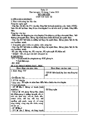 Kế hoạch bài dạy các môn Khối 4 - Tuần 23 - Năm học 2022-2023 - Hà Thị Minh Xuyến
