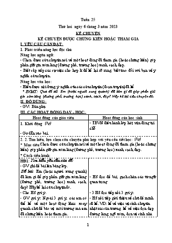 Kế hoạch bài dạy các môn Khối 4 - Tuần 25 - Năm học 2022-2023 - Hà Thị Minh Xuyến