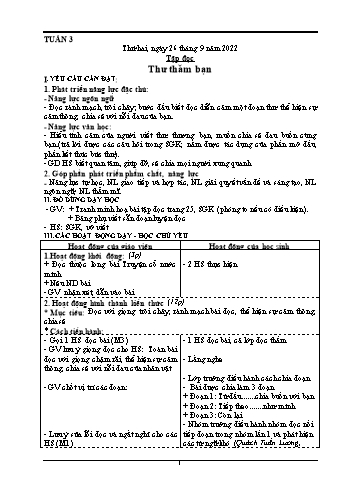 Kế hoạch bài dạy các môn Khối 4 - Tuần 3 - Năm học 2022-2023 - Hà Thị Minh Xuyến