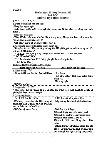 Kế hoạch bài dạy các môn Khối 4 - Tuần 5 - Năm học 2022-2023 - Hà Thị Minh Xuyến