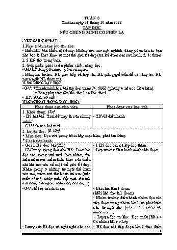 Kế hoạch bài dạy các môn Khối 4 - Tuần 8 - Năm học 2022-2023 - Hà Thị Minh Xuyến