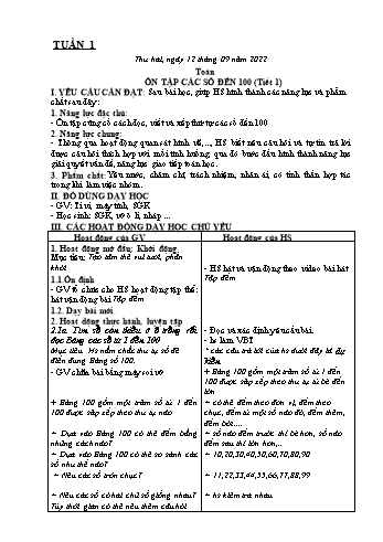 Kế hoạch bài dạy các môn Lớp 2 - Tuần 1 - Năm học 2022-2023 - Nguyễn Thị Minh Thúy