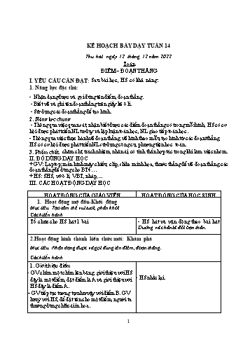 Kế hoạch bài dạy các môn Lớp 2 - Tuần 14 - Năm học 2022-2023 - Lương Thị Lý